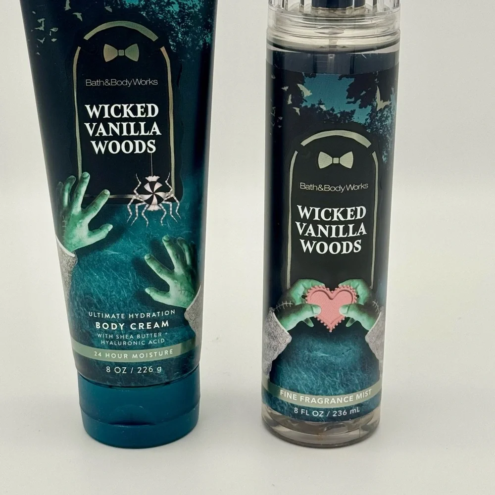 Bath & Body Works Wicked Vanilla Woods Halloween Body Care Set NWT
